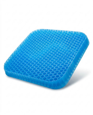 Gel Honeycomb Seat Cushion - Breathable Low-Profile Comfort for Car, Desk & Kitchen Chairs