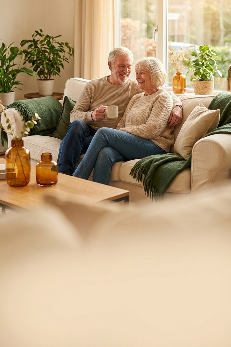 Daily Ease Mobile Hero - Senior couple enjoying everyday comfort