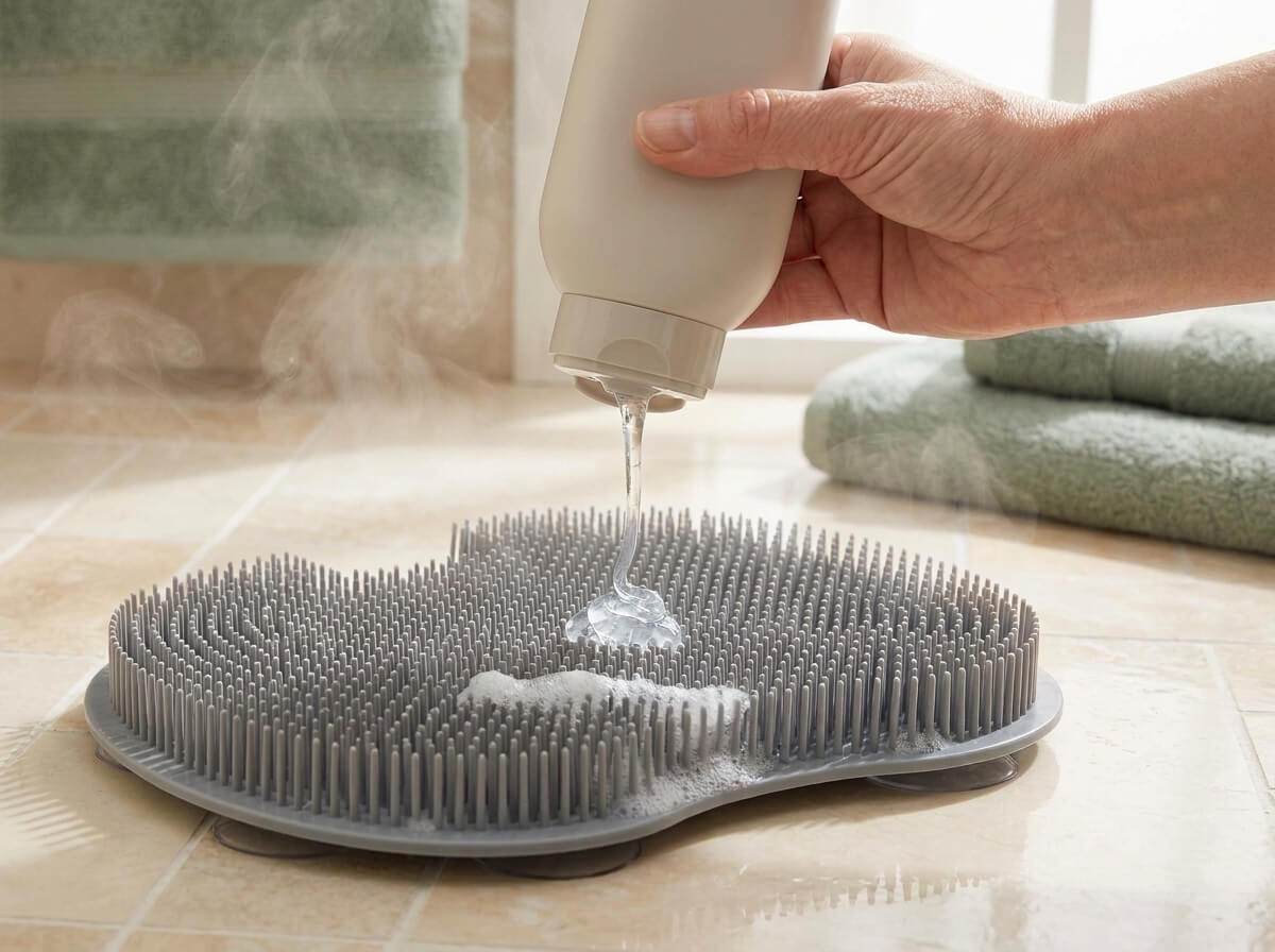 Step 2: Squeeze Body Wash Into The Bristles